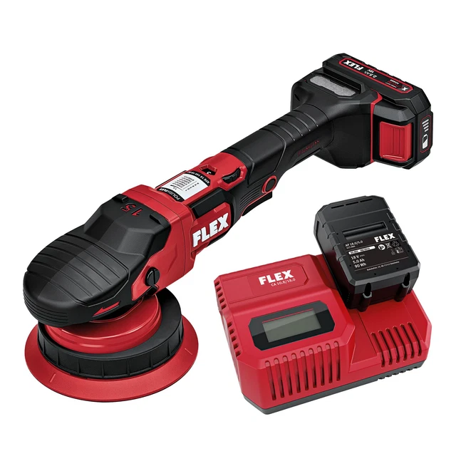 Flex XFE 2 15 18-EC Set Akku-Exzenterpolierer mit Freilauf 18 V